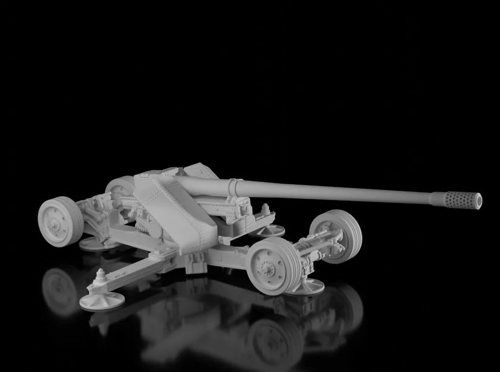 WW2 German 12.8cm PAK44 Gun Firing Position. Painted Resin Model – 3D ...