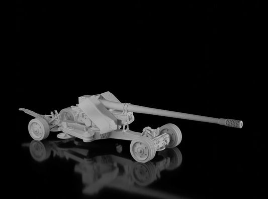 WW2 German 12.8cm Pak44 Gun Towed. Painted Resin Model