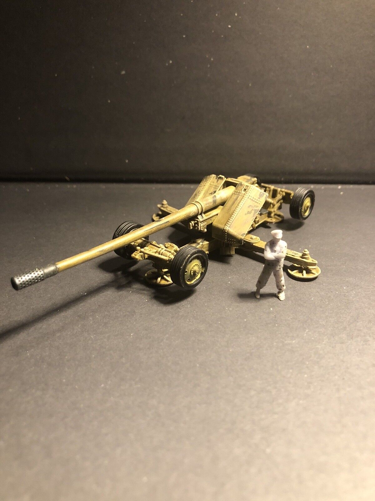 WW2 German 12.8cm PAK44 Gun Firing Position. Painted Resin Model – 3D ...