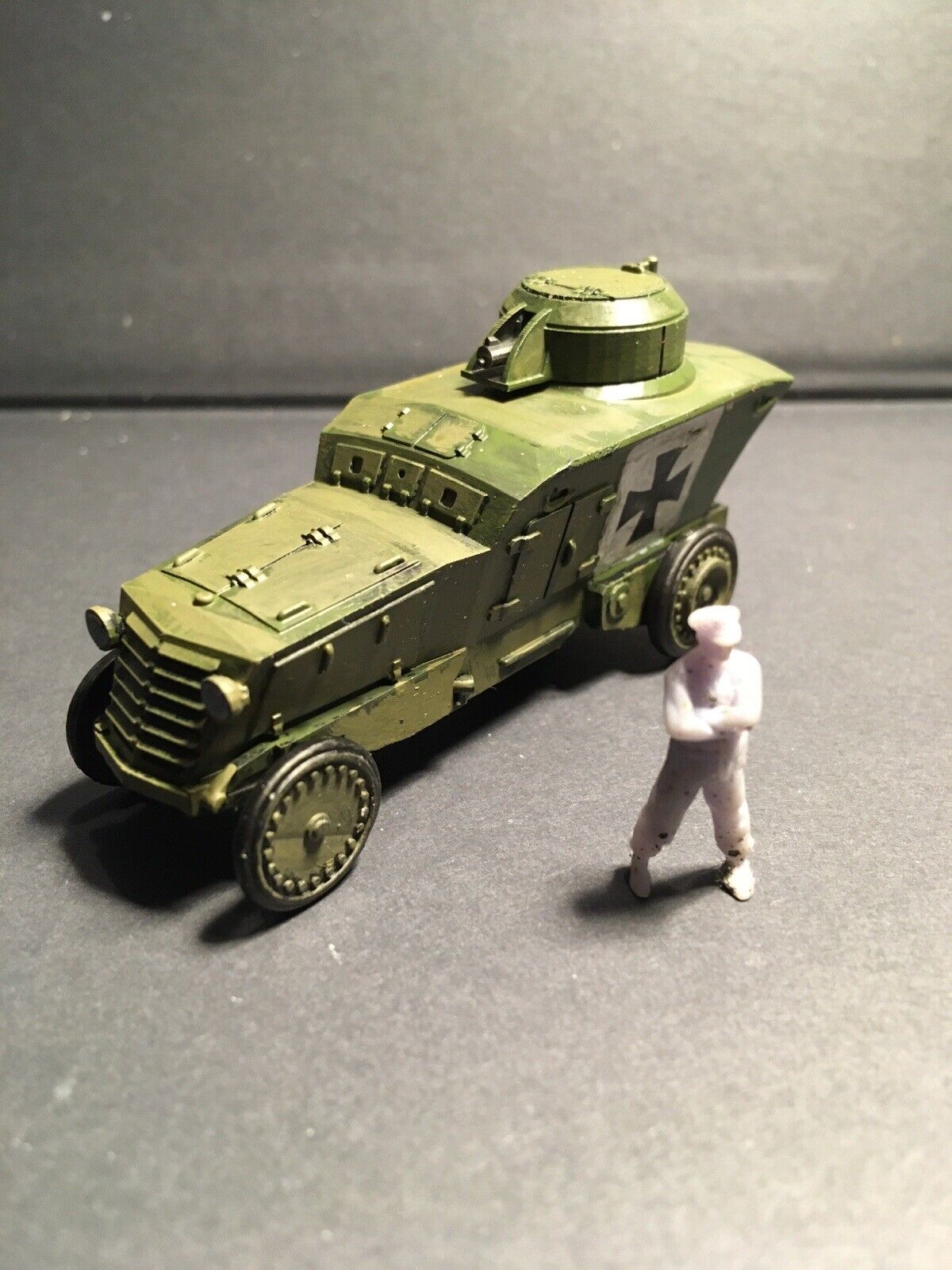 WW1 German Romfell Armoured Car. Painted Resin Model