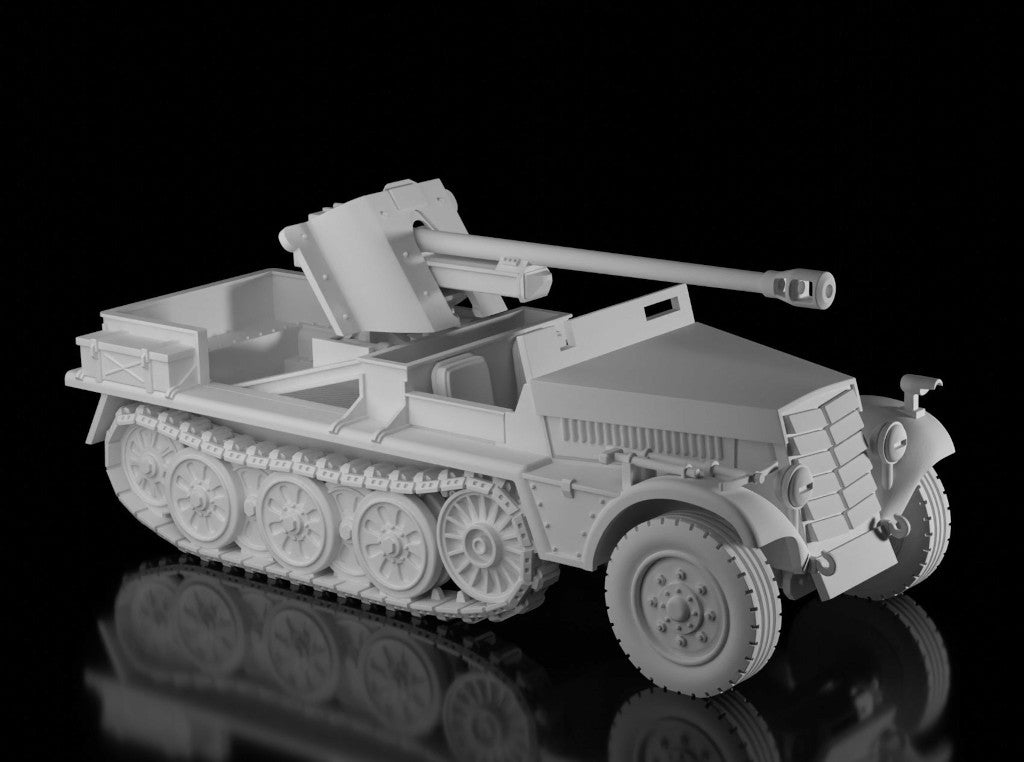 Sd.Kfz.10 (Armoured) 5cm Pak 38. Painted Resin Model