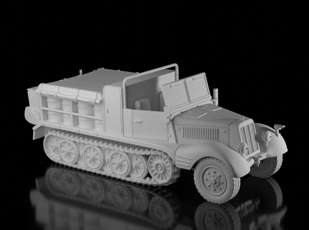 Sd.Kfz.11/2 Decontamination Vehicle. Painted Resin Model