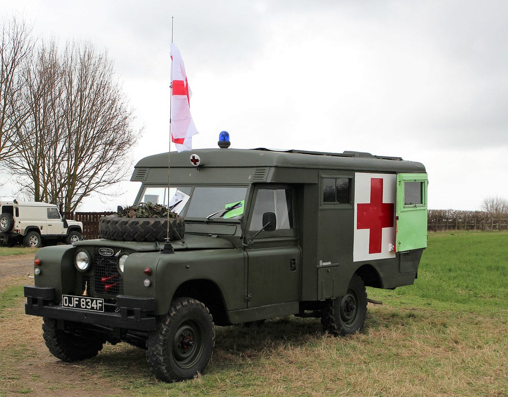 British Post War Land Rover Series 2 Ambulance. Painted Resin Model