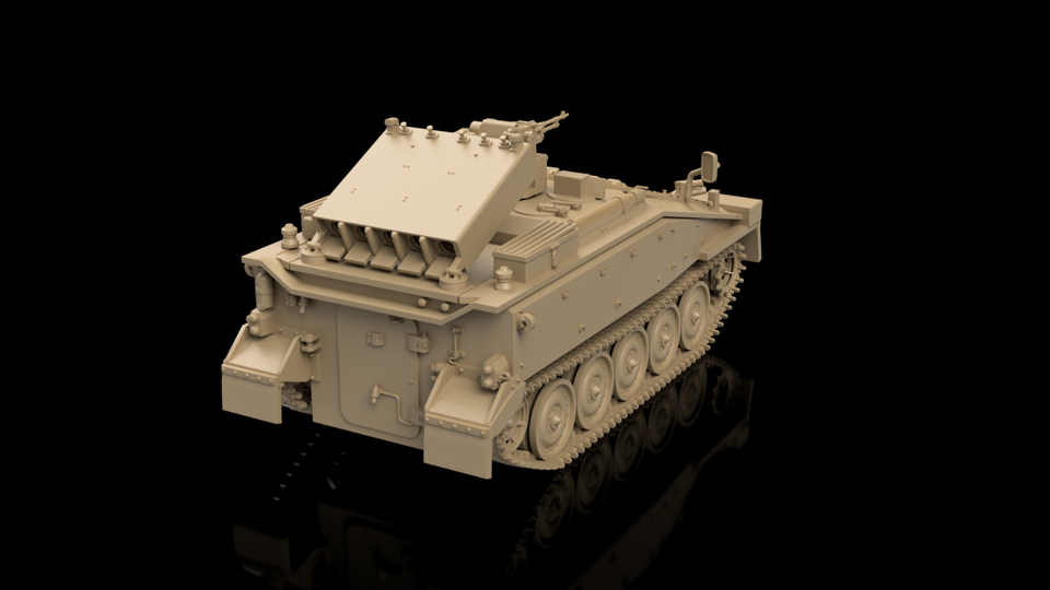 British Post War FV102 Alvis Striker Open. Painted Resin Model