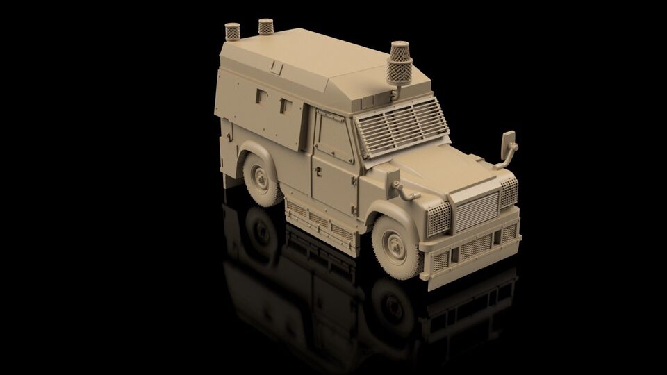 British Post War Land Rover Tangi. Painted Resin Model