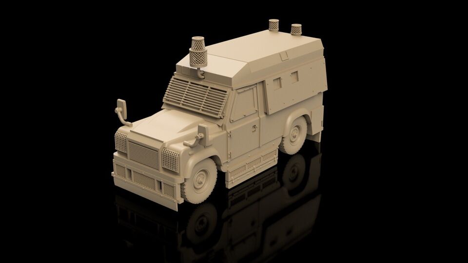 British Post War Land Rover Tangi. Painted Resin Model