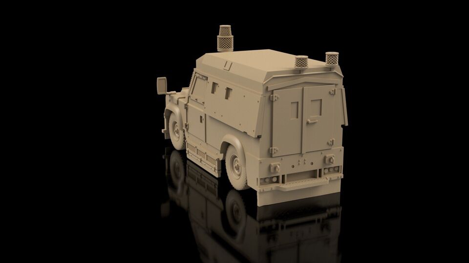 British Post War Land Rover Tangi. Painted Resin Model