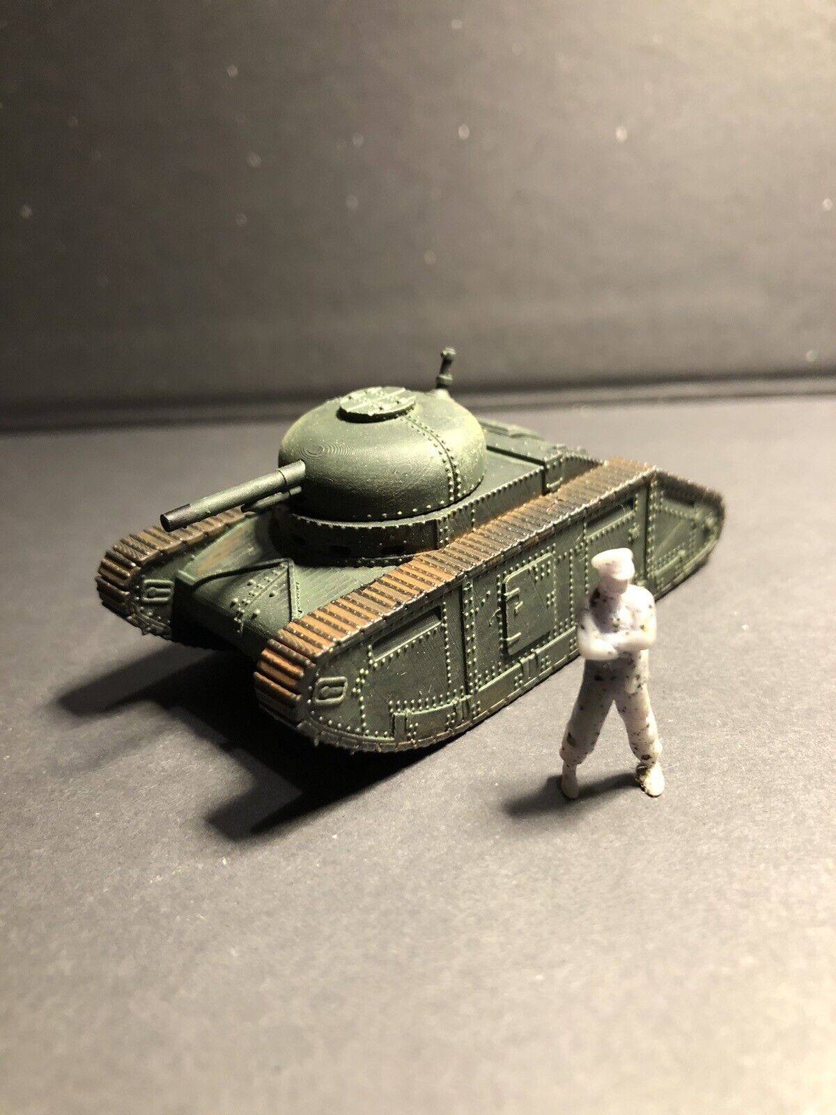 British Interwar Vickers Infantry Tank No.2. Painted Resin Model