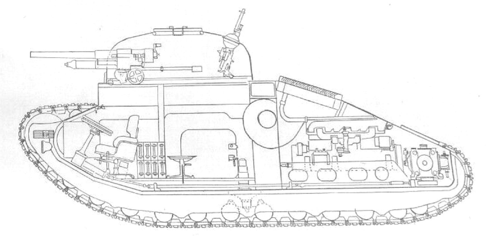 British Interwar Vickers Infantry Tank No.2. Painted Resin Model