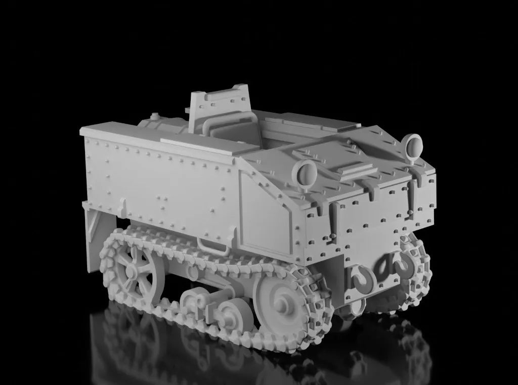 WW2 Belgian Vickers Artillery Tractor. Unpainted Resin Model