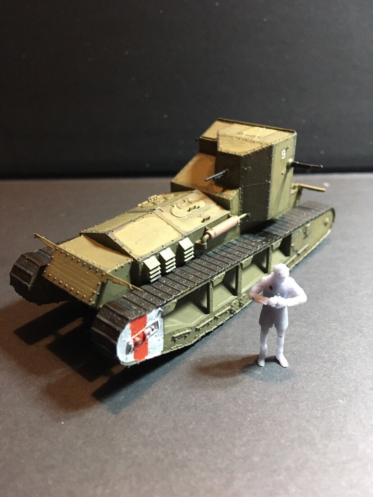 WW1 British Mark A Whippet Tank. Painted Resin Model