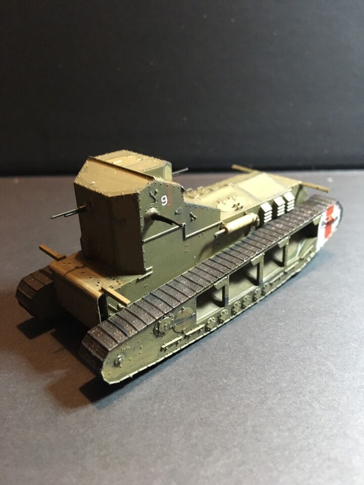 WW1 British Mark A Whippet Tank. Painted Resin Model